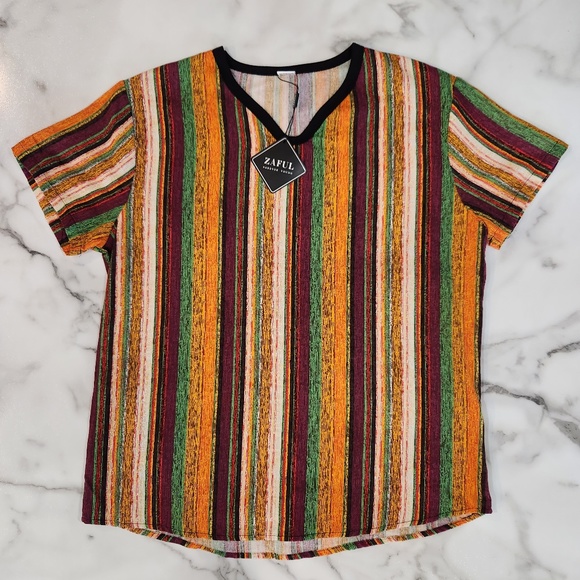 Zaful Vertical Stripe Shirt - Picture 1 of 1